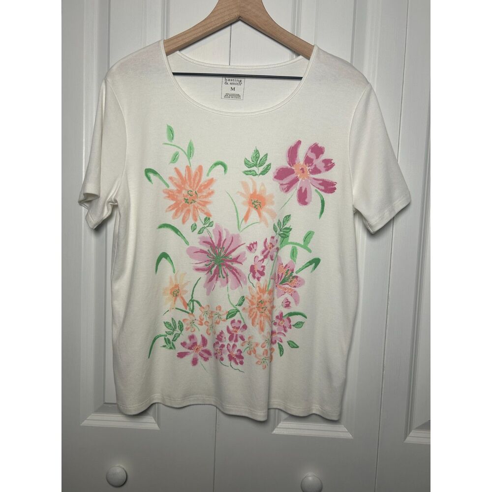 Vintage Hastings & Smith Floral Graphic Tee - Size Medium